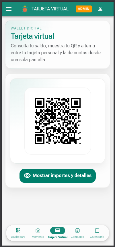 Tarjeta virtual de prepago en Cinder App
